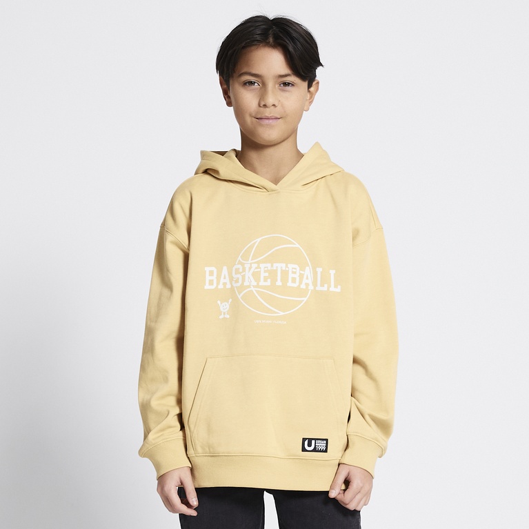 Printed hoodie "Logan" Yellow